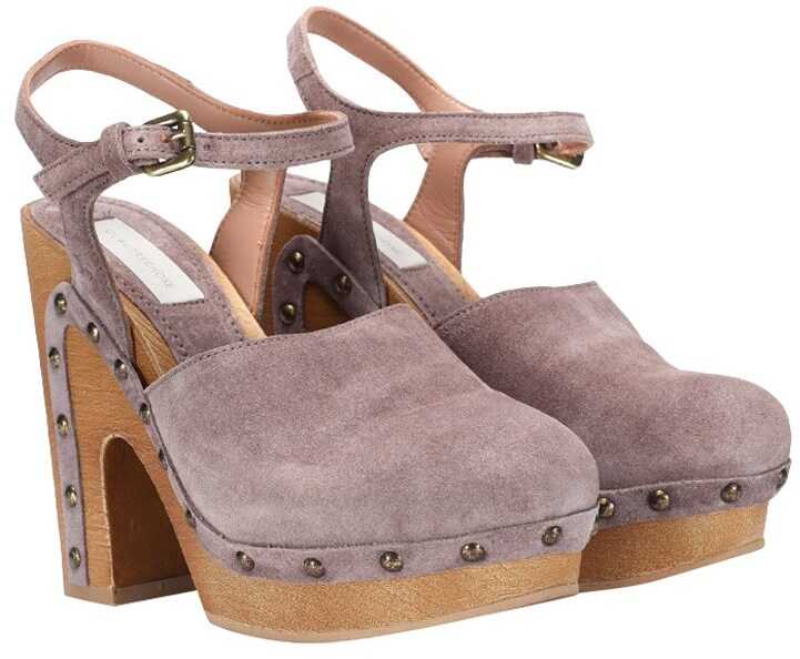 L'Autre Chose Suede Clogs Pink