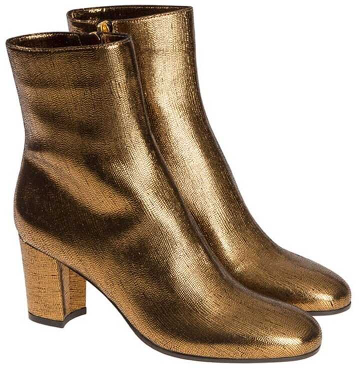 L\'Autre Chose Leather Boots Gold