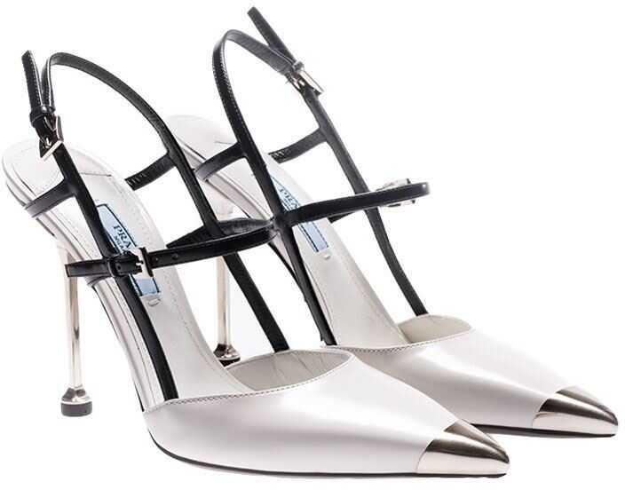 Prada Pointy Pumps With Metal Details* White