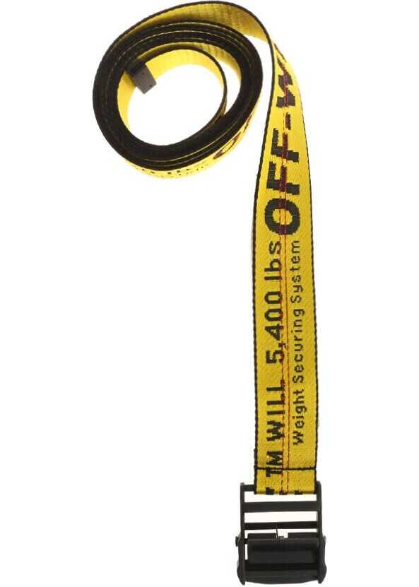 Off-White Yellow Logoed Fabric Belt Yellow