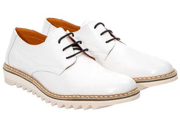 Ribbon Clothing Derby Shoes White