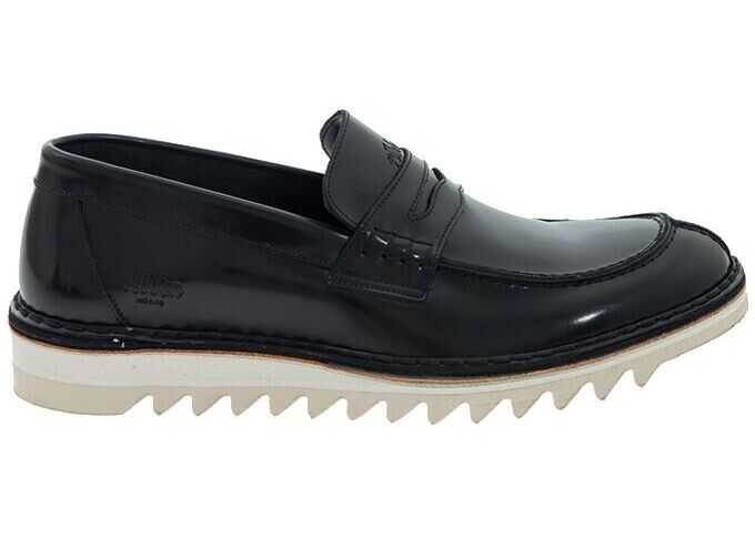 Ribbon Clothing Brushed Leather Shoes Black