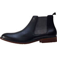 Ghete & Cizme Side Elastic Chelsea Boots In Black Barbati