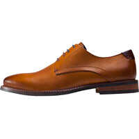 Pantofi Waxed Derby Shoes In Tan Barbati