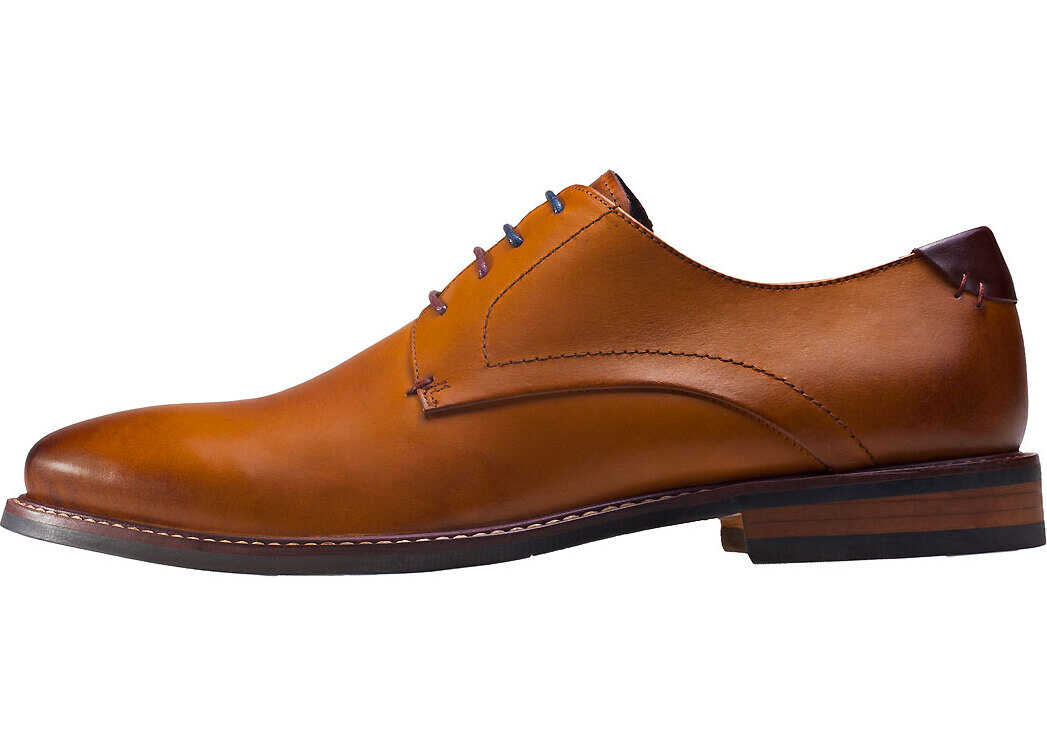 NW1 London Waxed Derby Shoes In Tan Tan