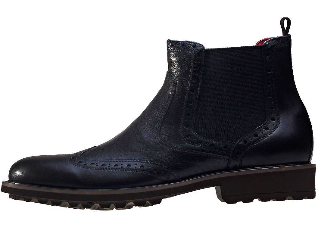 Gheata NW1 London Premium Waxed Chelsea Boots In Black Black Black