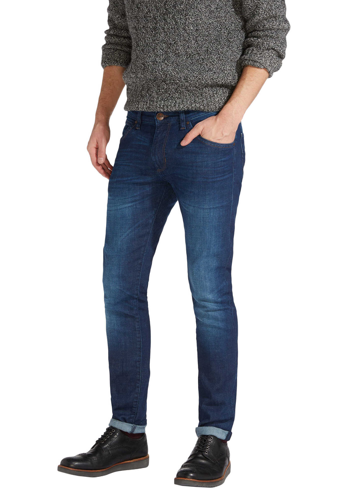 Blug Wrangler Bryson Men's Blue Skinny Fit Jeans Fast & Royal