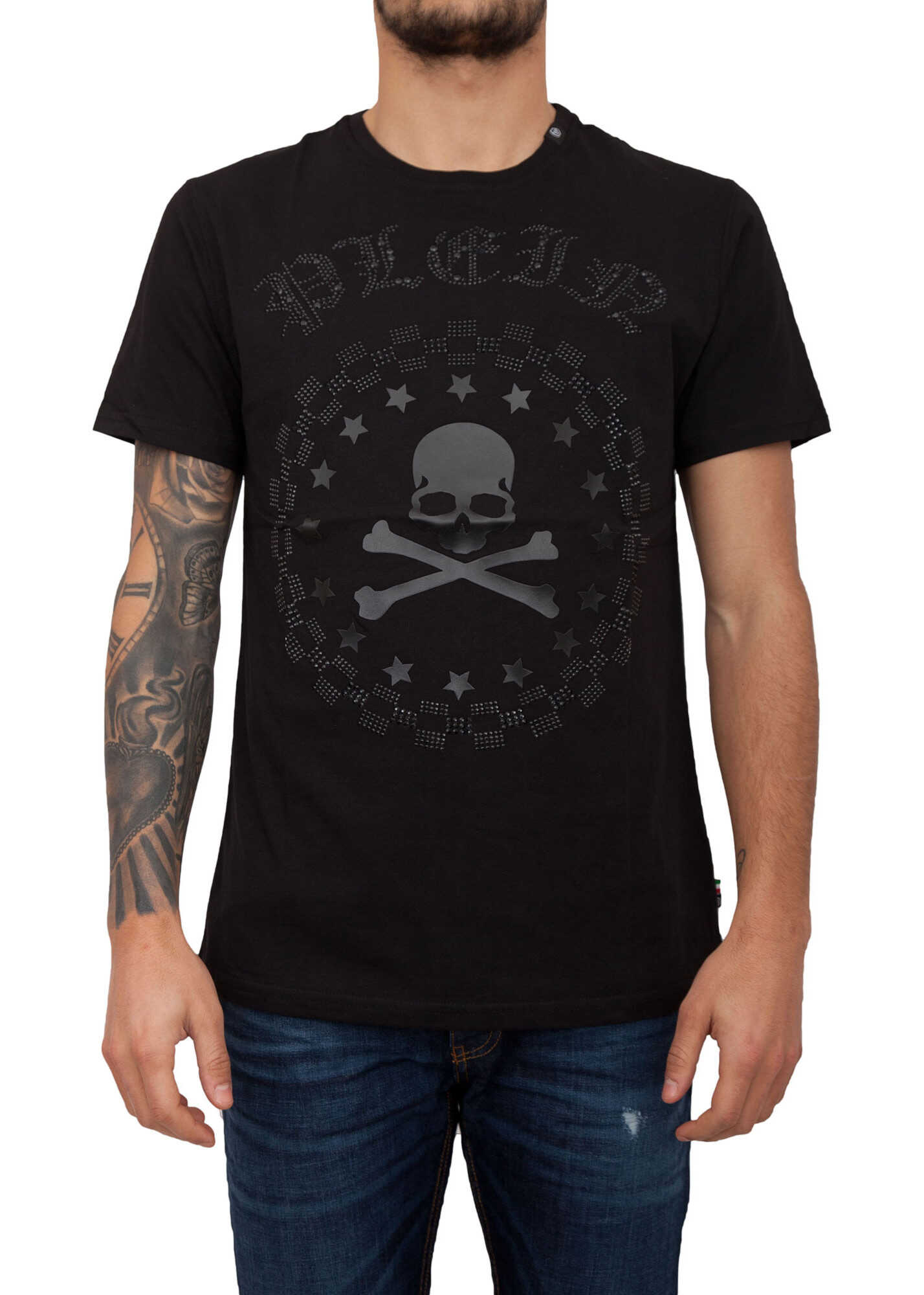 Tricou Philipp Plein A8E59134 BLACK