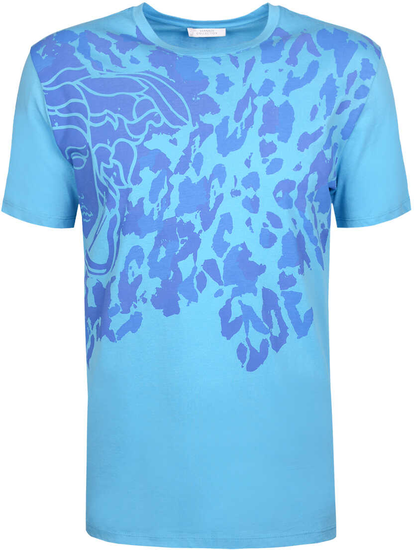 Tricou Versace Collection T-shirt Turkusowy