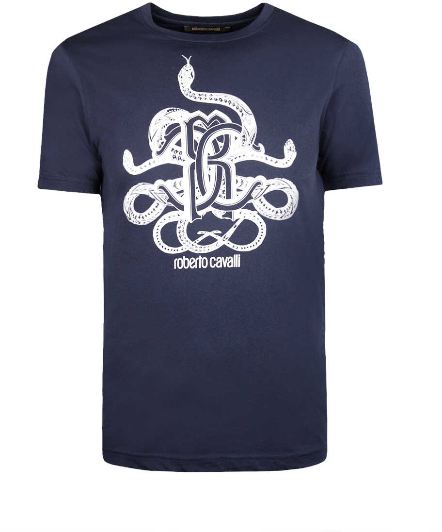 Tricou Roberto Cavalli T-shirt Granatowy