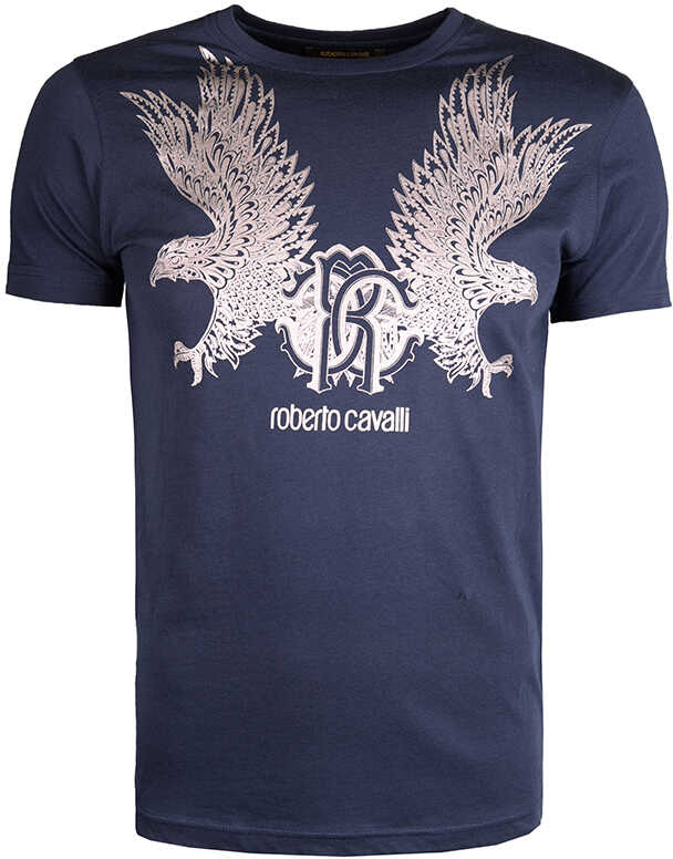 Tricou Roberto Cavalli T-shirt Granatowy