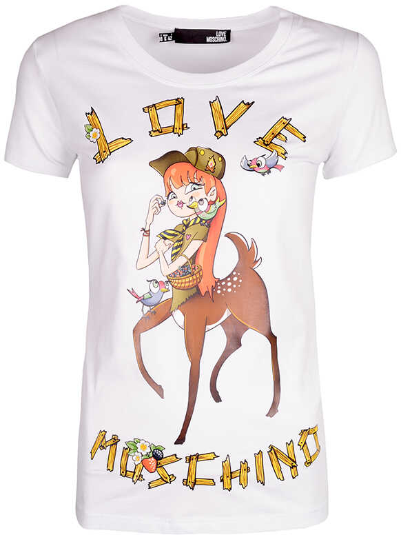 Tricou LOVE Moschino T-shirt Biały