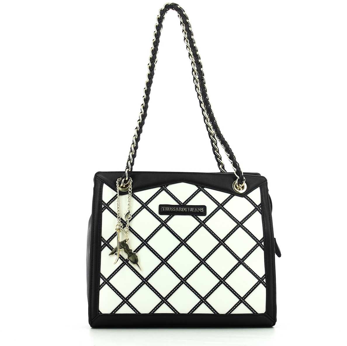 Geanta femei Trussardi 41DB747C2D BLACK + WHITE