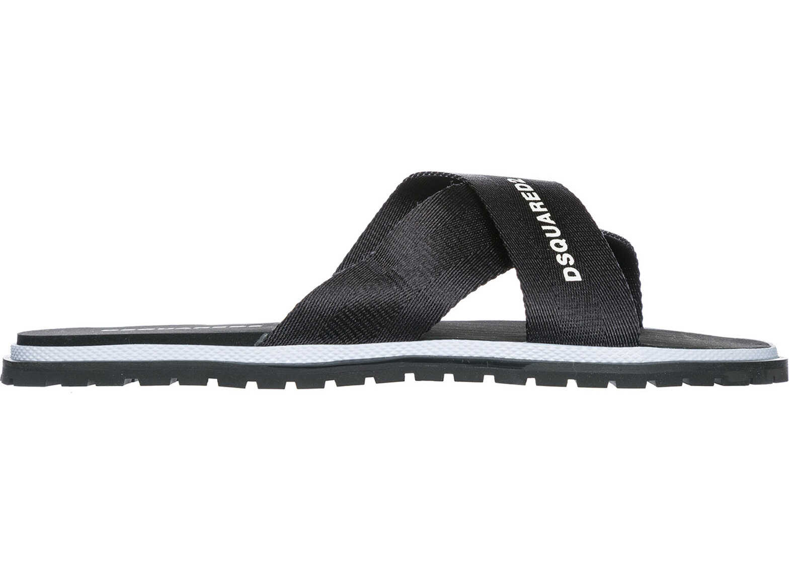 Slap DSQUARED2 Sandals Rubber Black