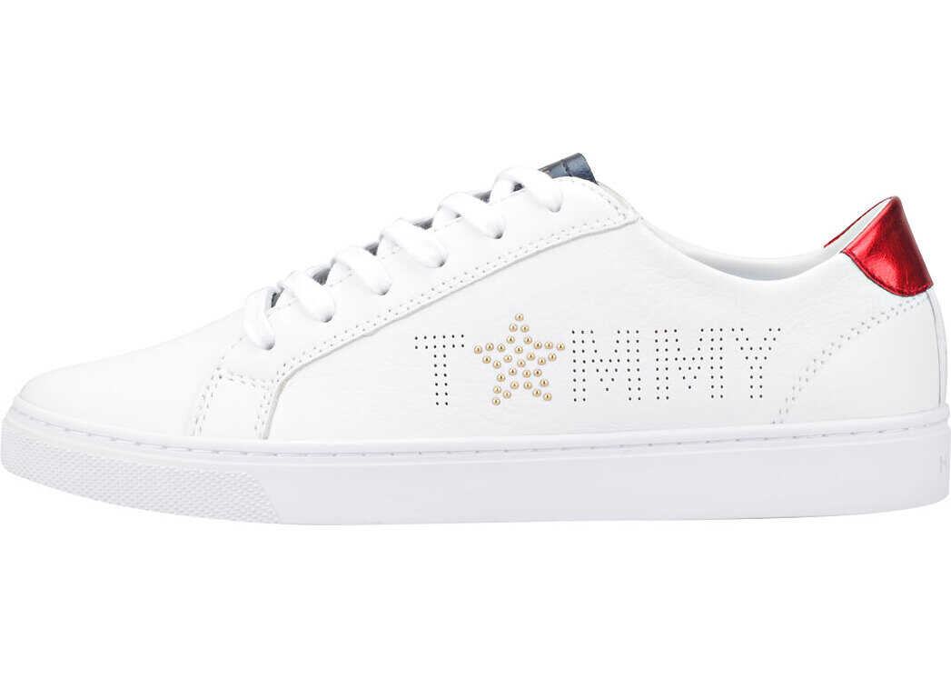 Tenis Tommy Hilfiger Tommy Star Metallic Sneaker Trainers In White Red White