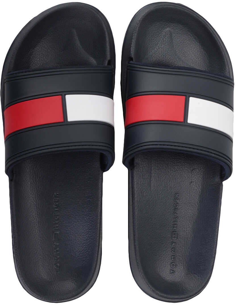 Slap Tommy Hilfiger Flag Pool Slide In Navy Red White Blue