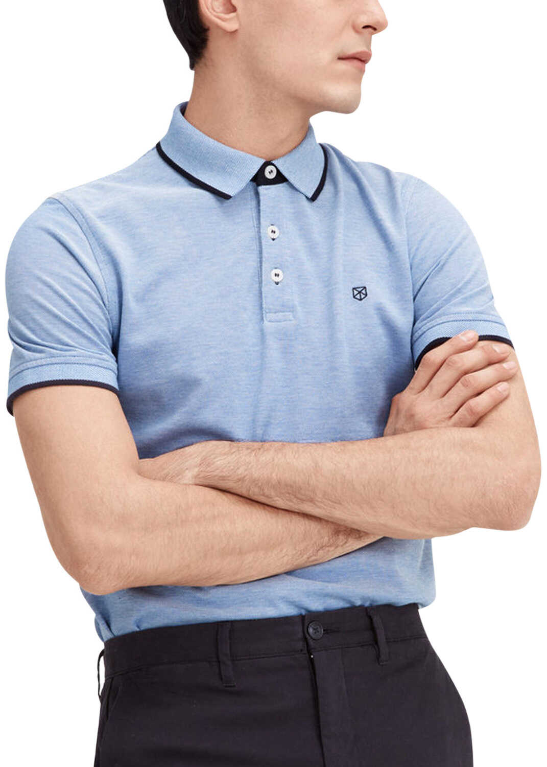 Tricou JACK & JONES Paulos Polo Short Sleeve Men's Blue Polo Bright Cobalt