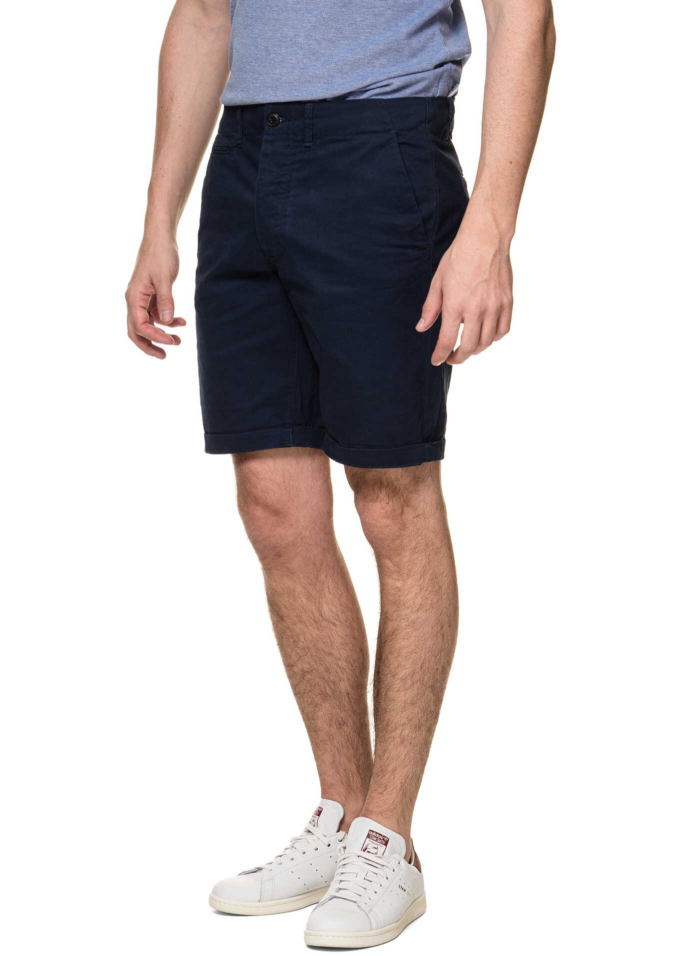 Pantalon JACK & JONES Enzo Men's Dark Blue Chino Shorts Black Iris