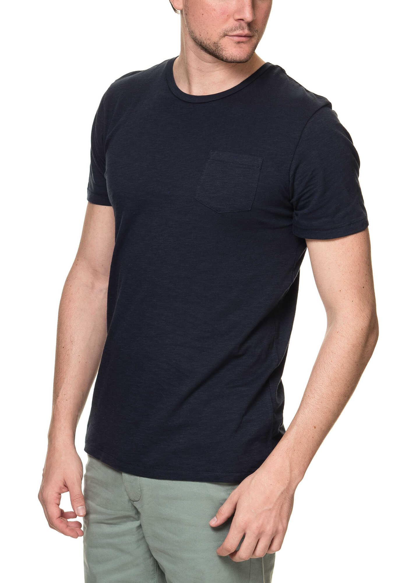 Tricou JACK & JONES Wade Men's Navy T Shirt Navy Blazer