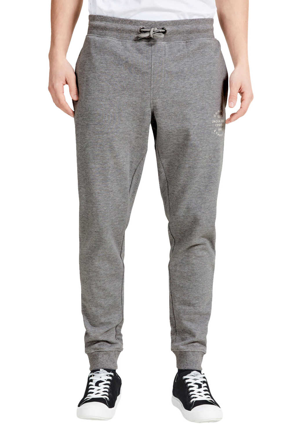 Pantalon JACK & JONES Casual Men's Light Grey Melange Sweat Pants Light Grey Melange