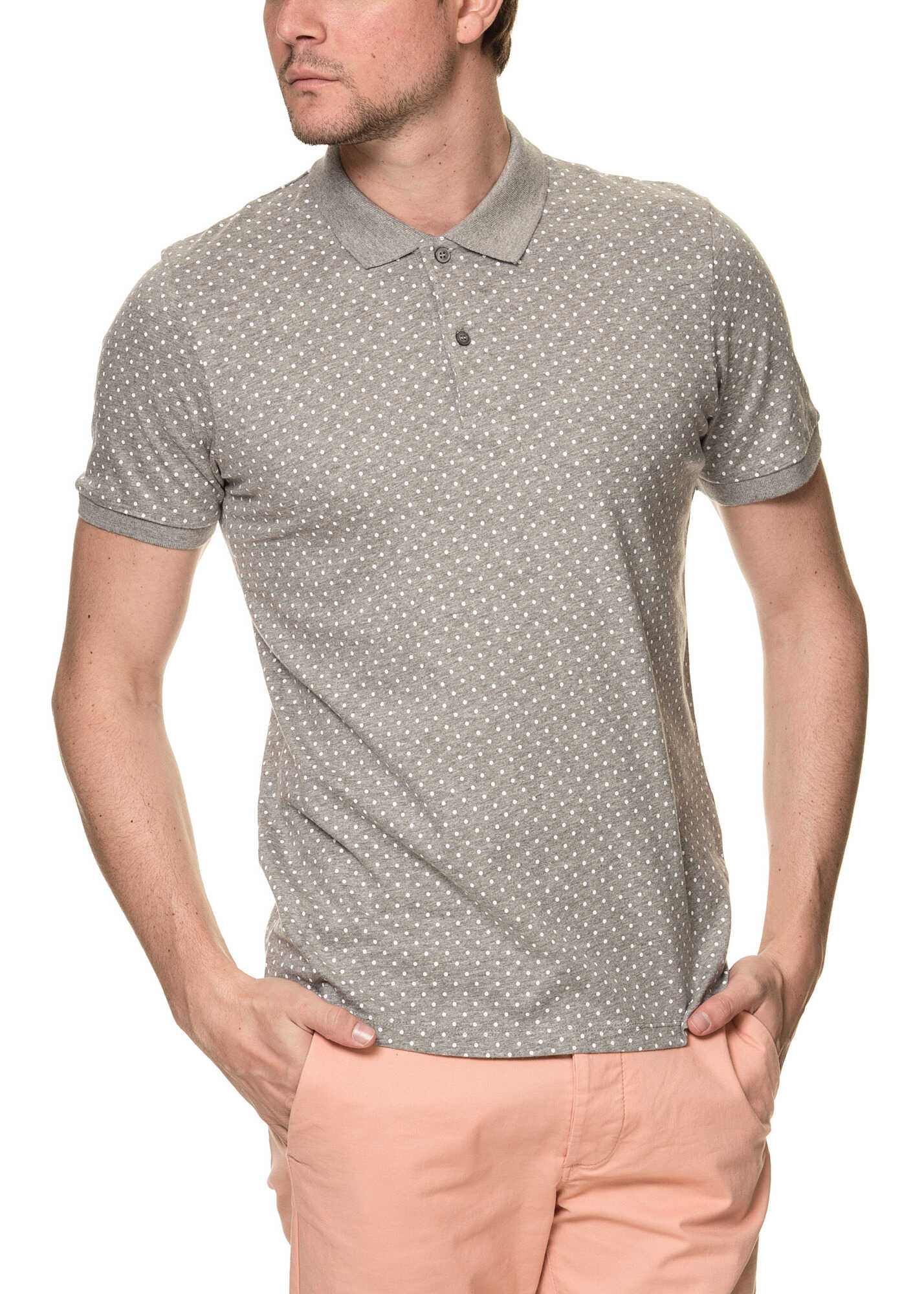Tricou JACK & JONES Colin Men's Light Grey Polo Shirt Light Grey Melange