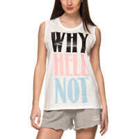 Bluze Singlet Cidelan Women's White Top Femei