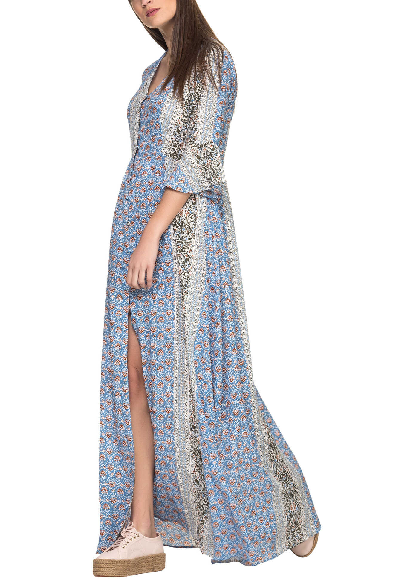 Rochie Glamorous Women's Blue Maxi Dress Blue Rust Border