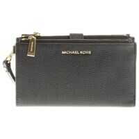 Portofele Black Hammered Leather Wallet Femei