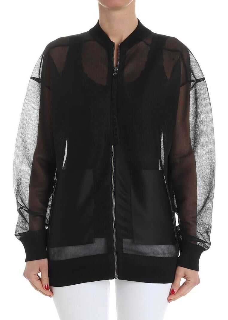 Bluza Karl Lagerfeld Black Mesh Sweatshirt Black