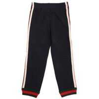 Pantaloni casual Gucci Blue Pants With Logo Embroidery