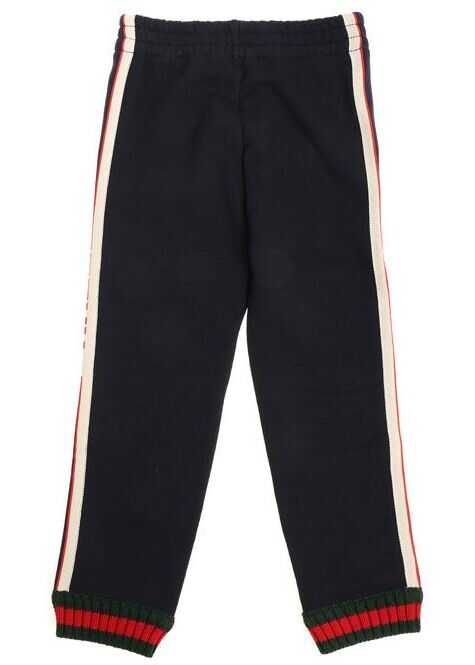 Pantalon Gucci Blue Pants With Logo Embroidery Blue