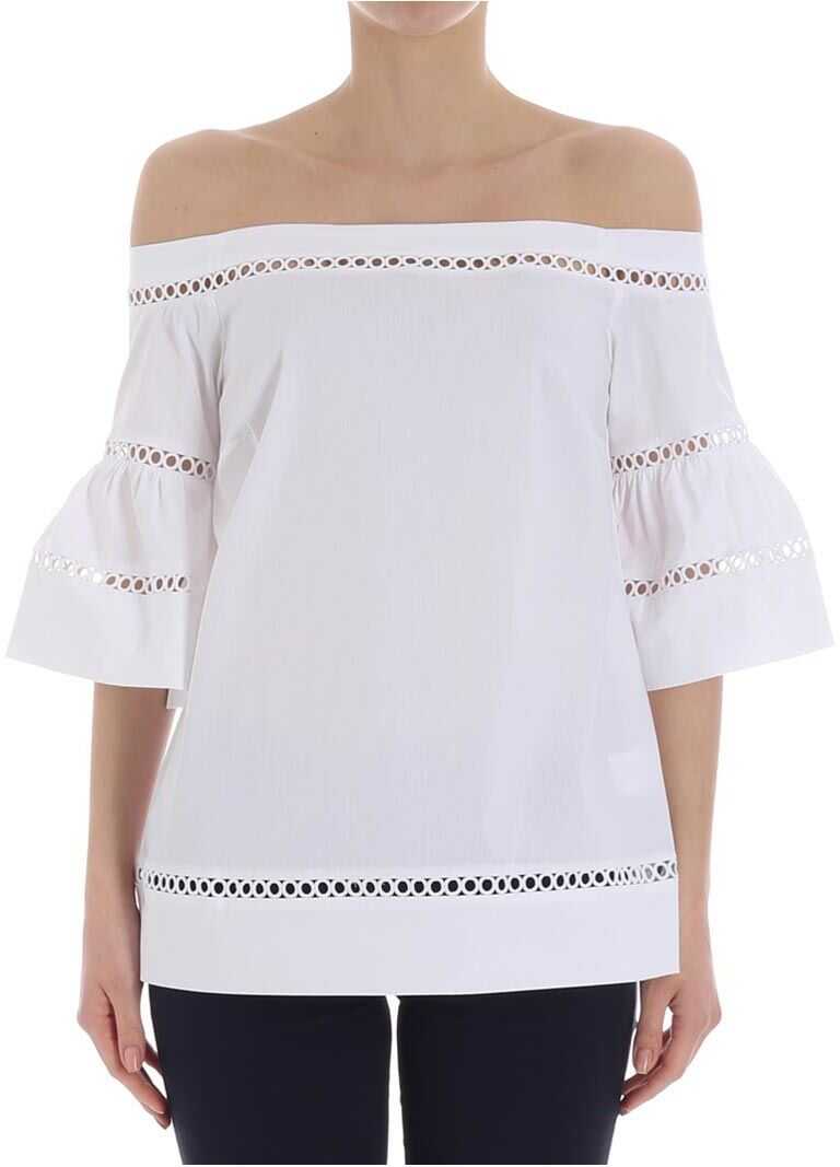 Bluza Michael Kors White Cotton Top White