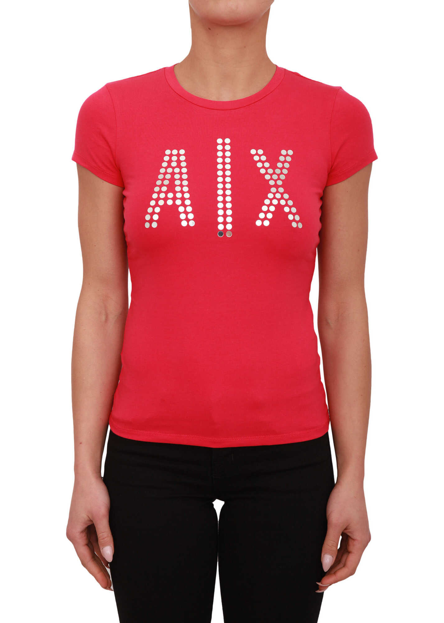 Tricou Armani Exchange 11665E2B FUCHSIA