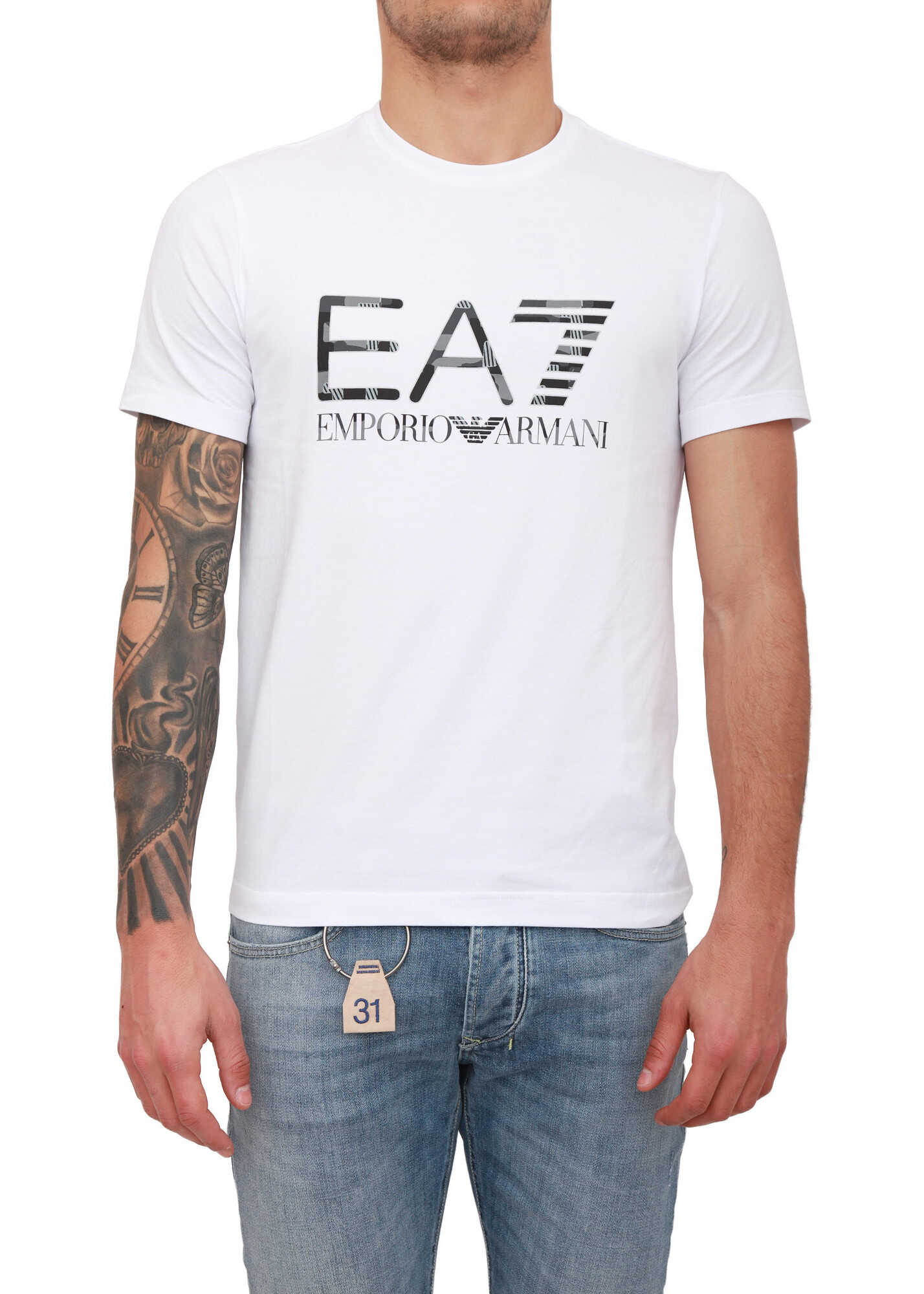 Tricou EA7 DECA57A9 WHITE