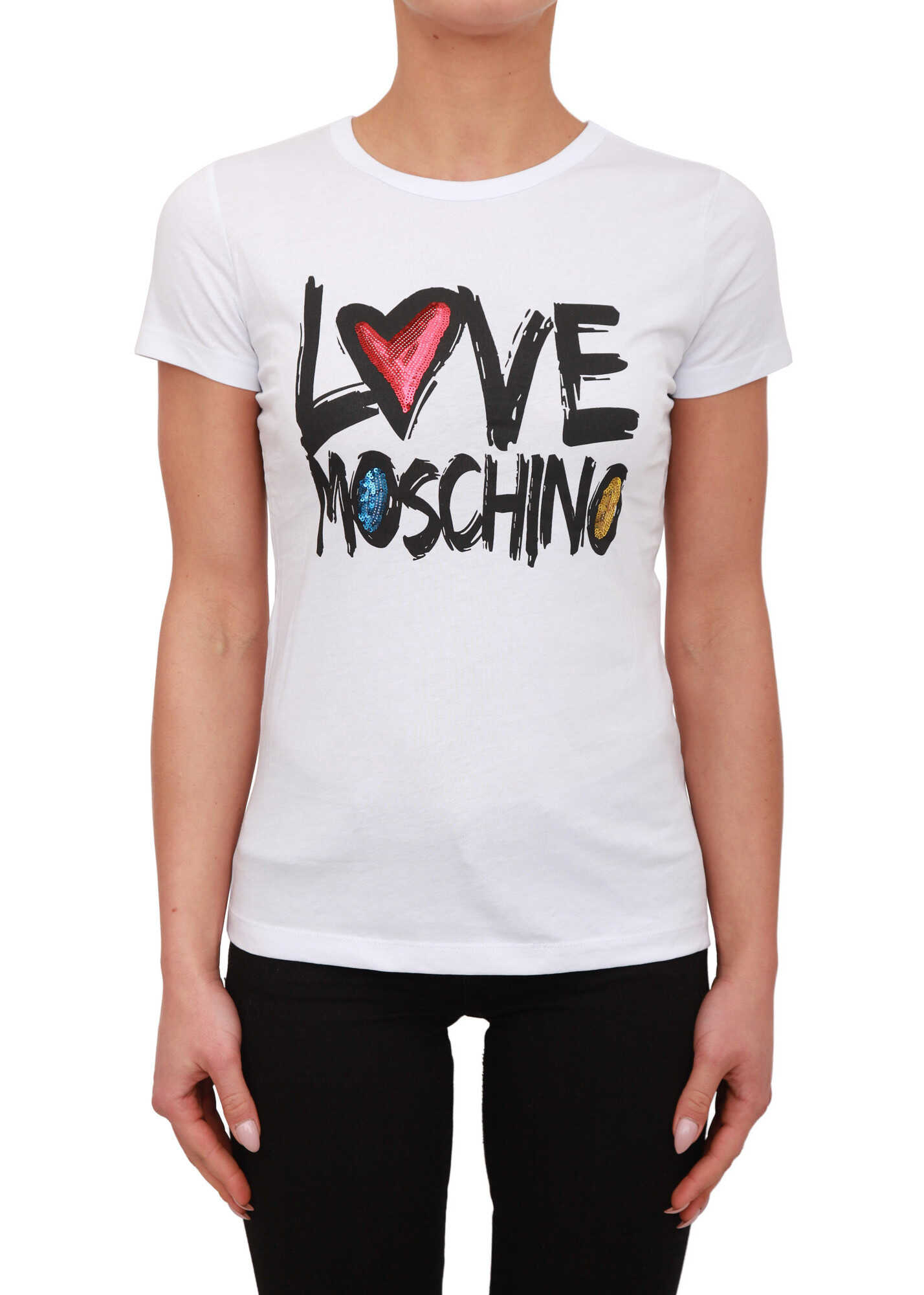 Tricou LOVE Moschino B39BFB68 WHITE