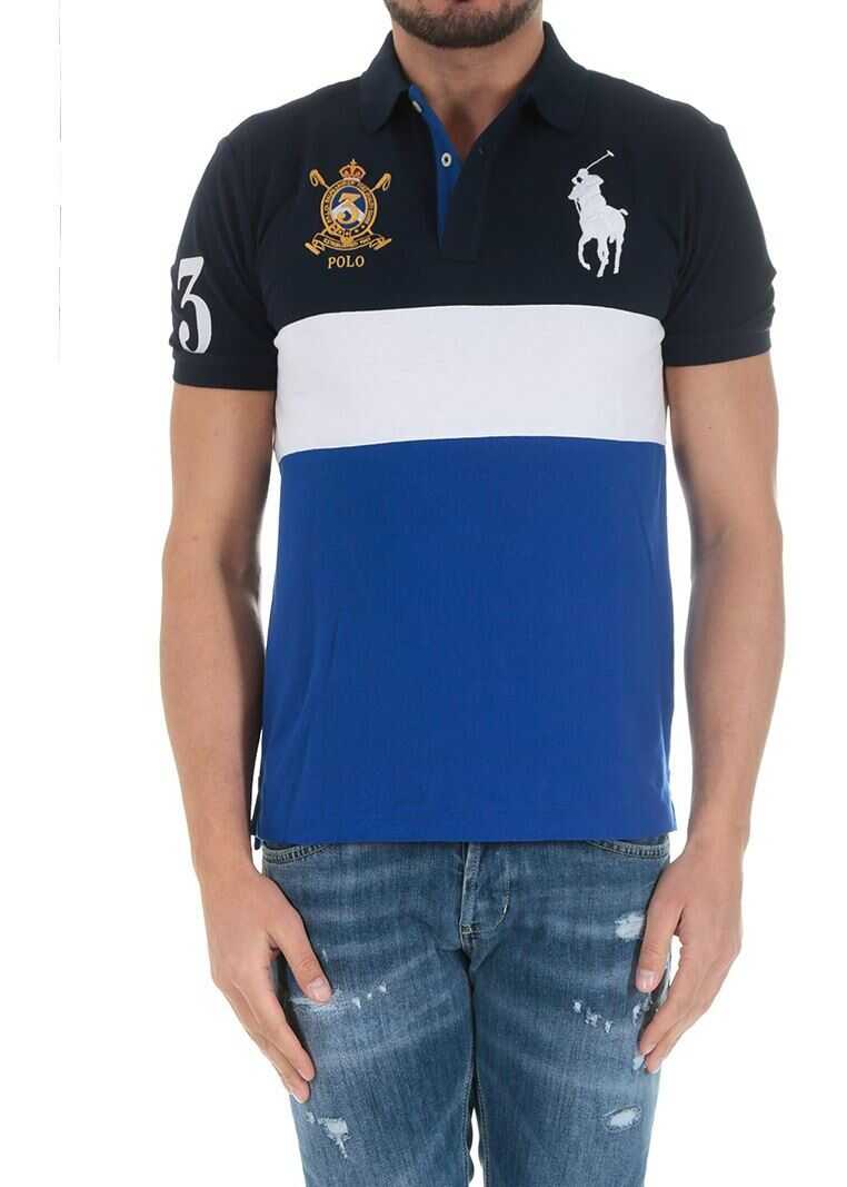 Tricou Ralph Lauren Striped Polo In Shades Of Blue Blue