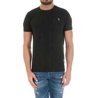 Tricouri Black T-Shirt With Logo Barbati
