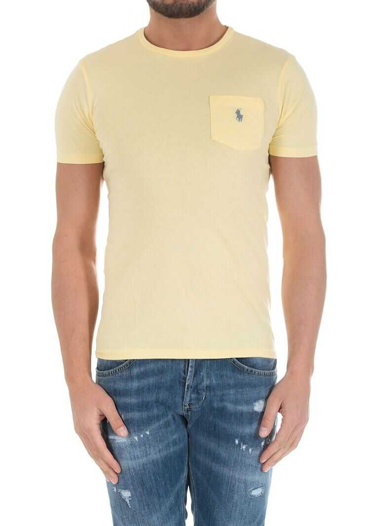 Tricou Ralph Lauren Yellow Crewneck T-Shirt With Patch Pocket Yellow