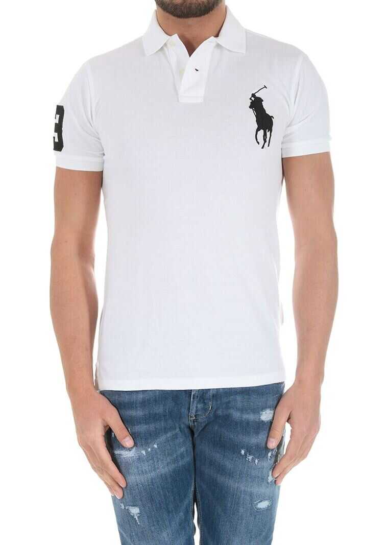 Tricou Ralph Lauren White Embroidered Polo White