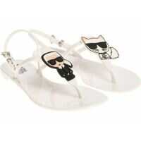 Sandale Karl Lagerfeld White Karl Ikonic Thong Sandals