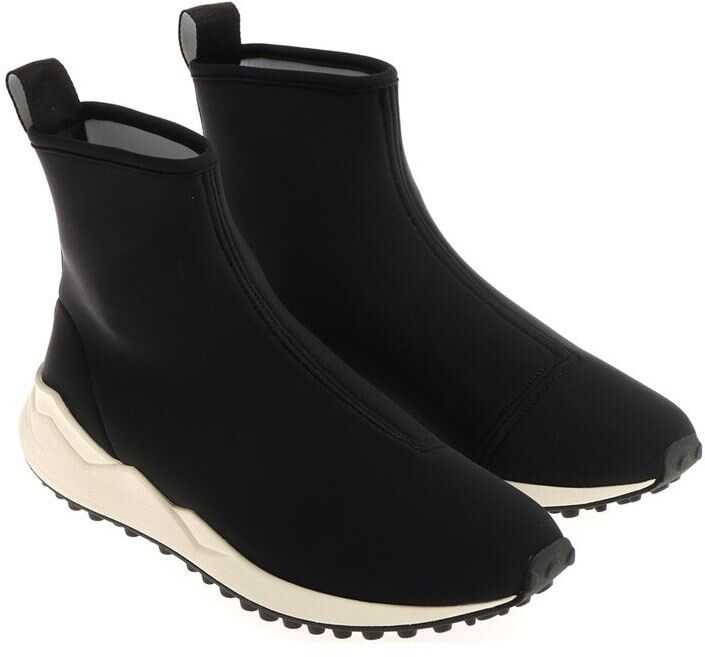 Gheata Moschino Black Ankle Boots With Logo Black