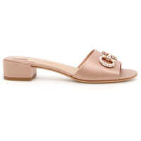 Papuci Satin Lampio Mules Femei