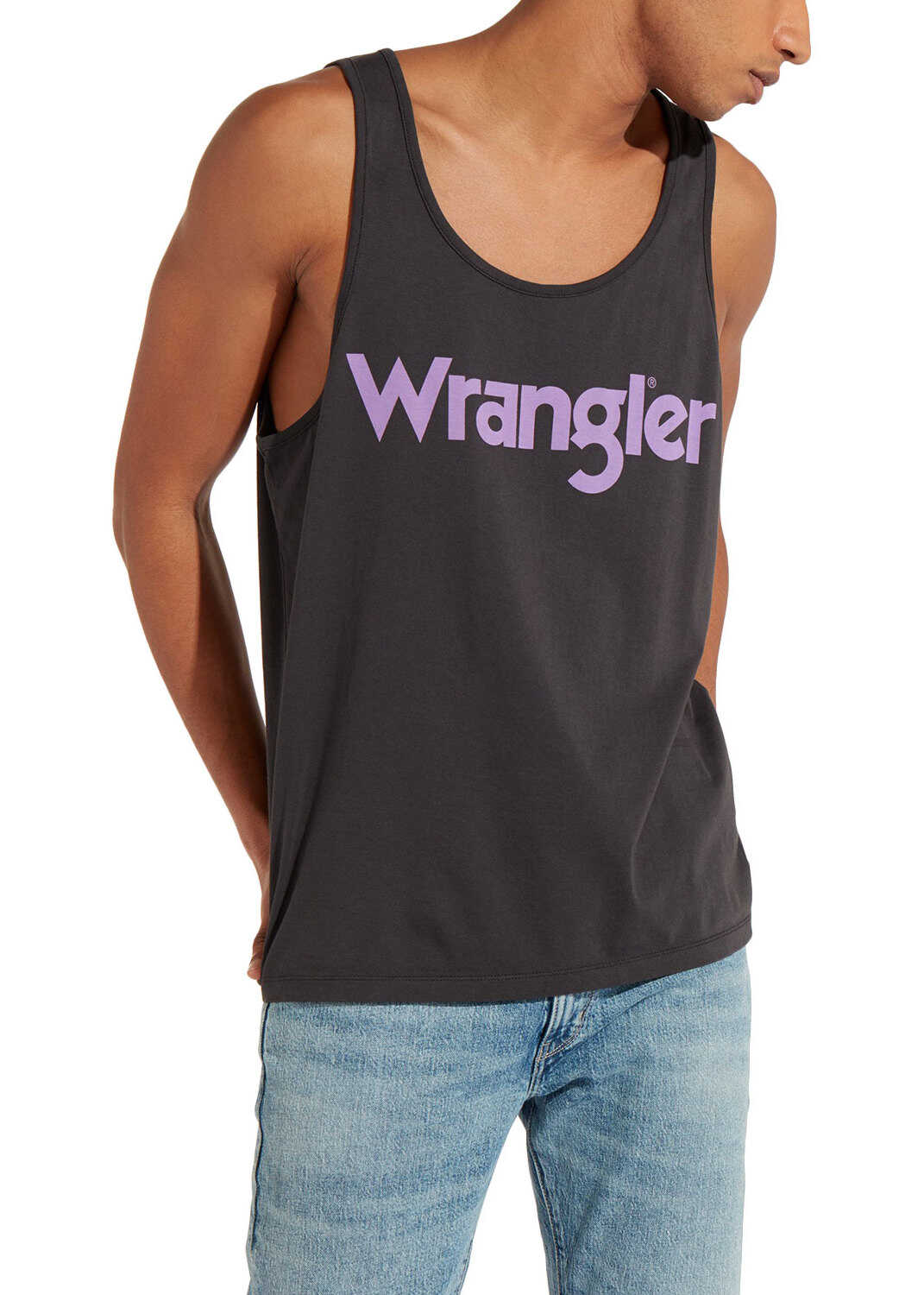 Tricou Wrangler Ringer Men's Black Tank Top Faded Black