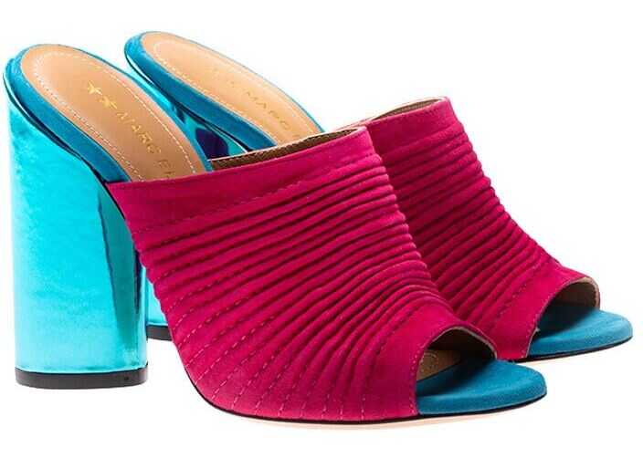 Fuchsia Suede Mules