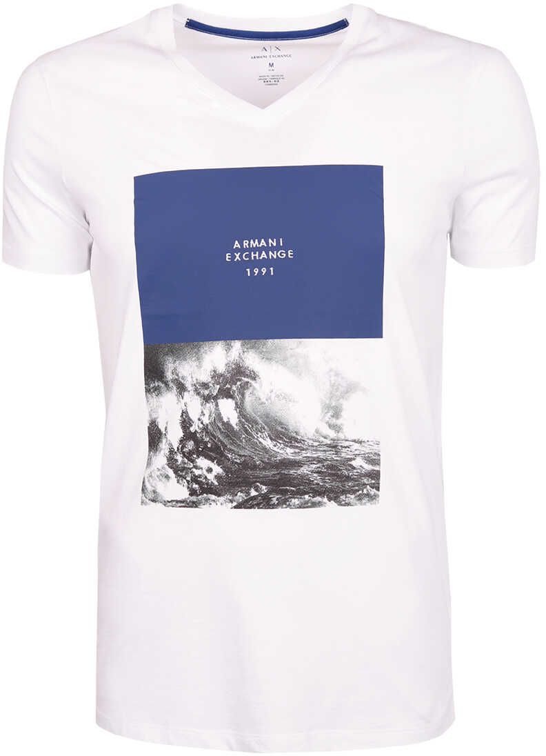 Tricou Armani Exchange T-shirt Biały