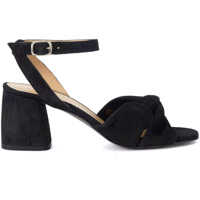Pantofi cu Toc Romy Black Suede Sandal Femei