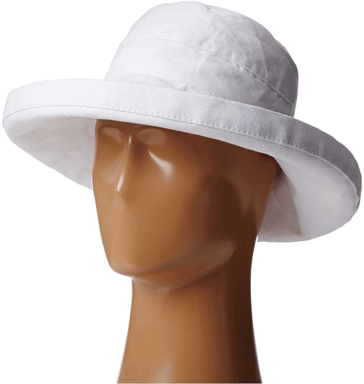Palarie SCALA Big Brim Cotton Sun Hat* White