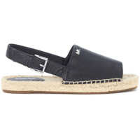 Sandale Espadrillas Michael Kors Fisher In Pelle Nera E Iuta Femei