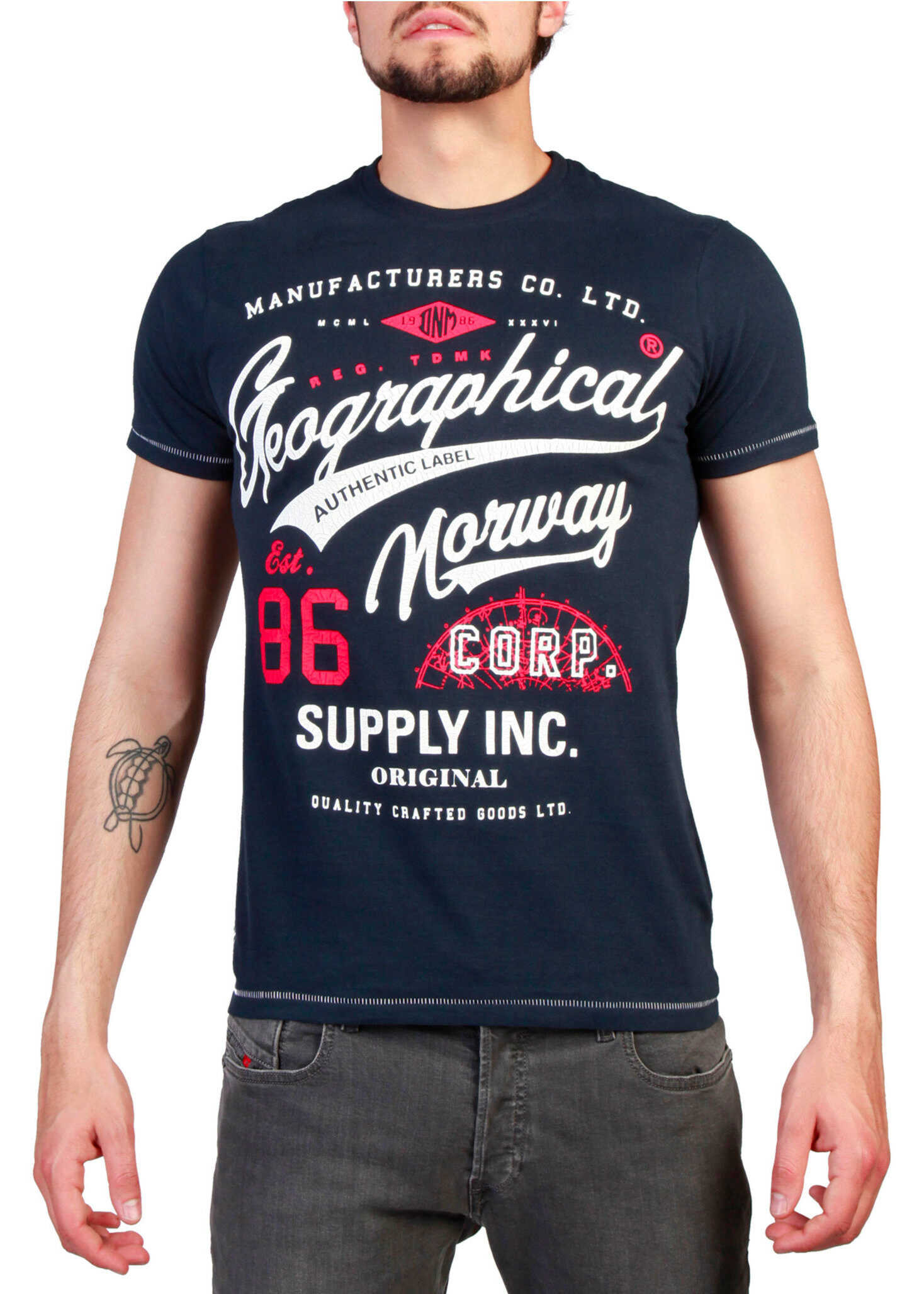 Tricou Geographical Norway Jercy_Man Blue
