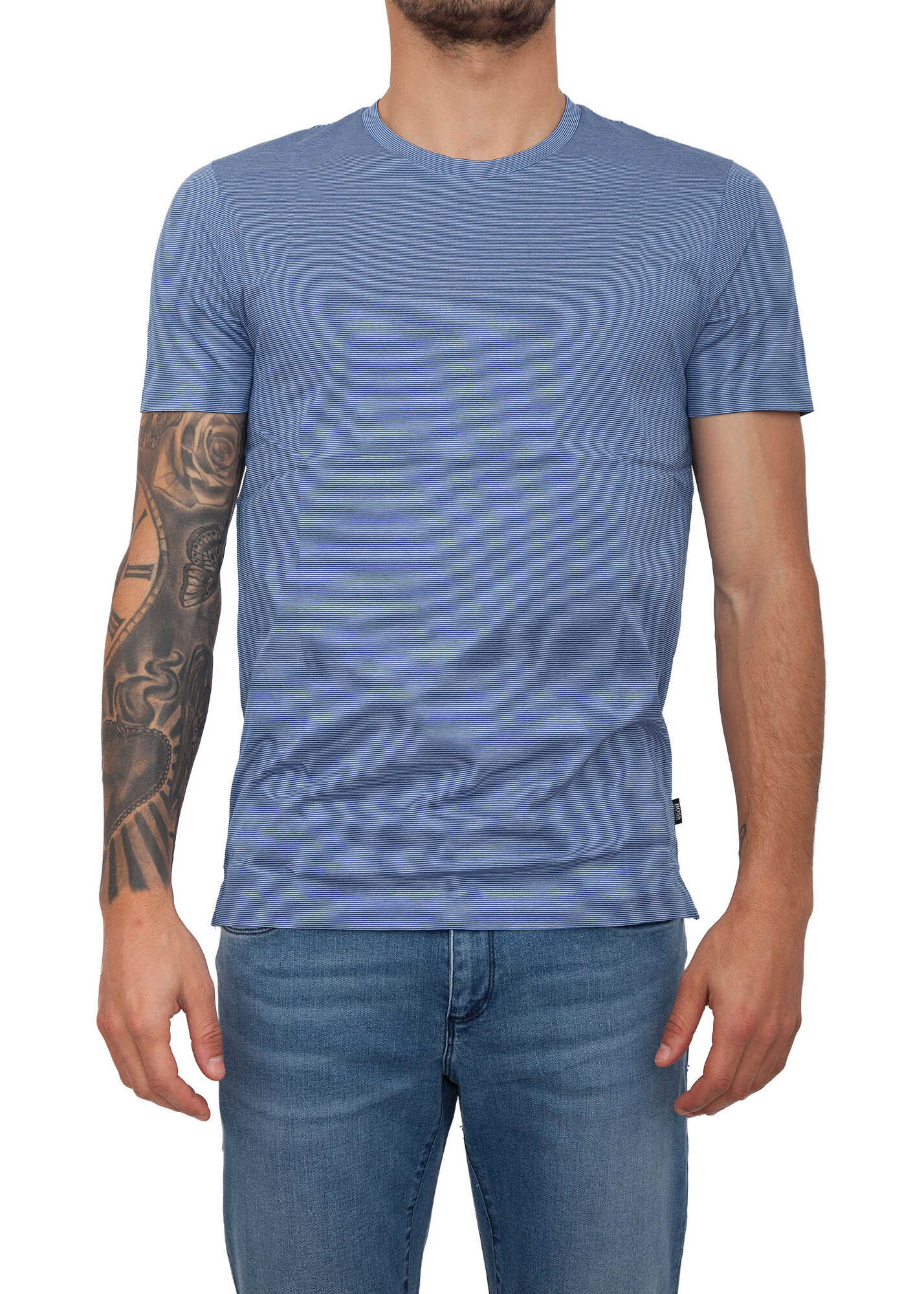 Tricou BOSS Hugo Boss 14C9E001 BLUE DENIM